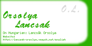 orsolya lancsak business card